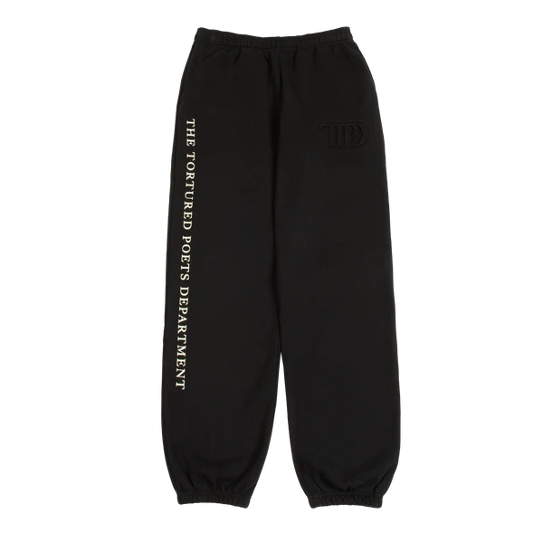 TTPD Black Embossed Sweatpants