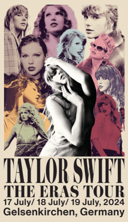 Taylor Swift The Eras Tour Gelsenkirchen, Germany Poster