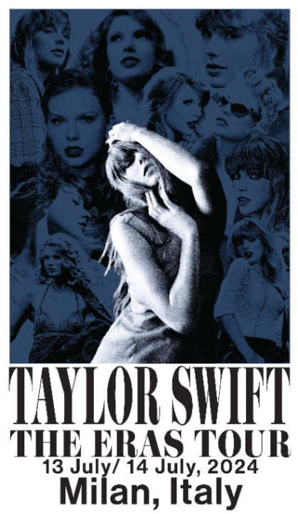 Taylor Swift The Eras Tour Milan, Italy Poster