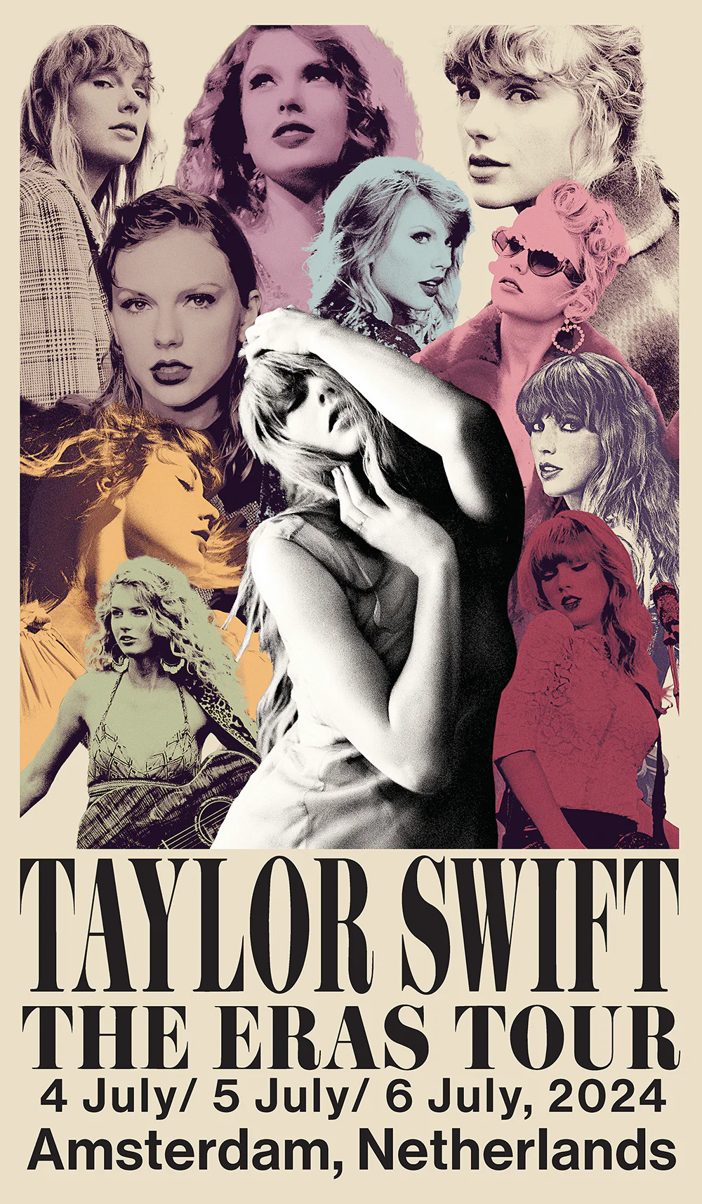 Taylor Swift The Eras Tour Amsterdam, Netherlands Poster